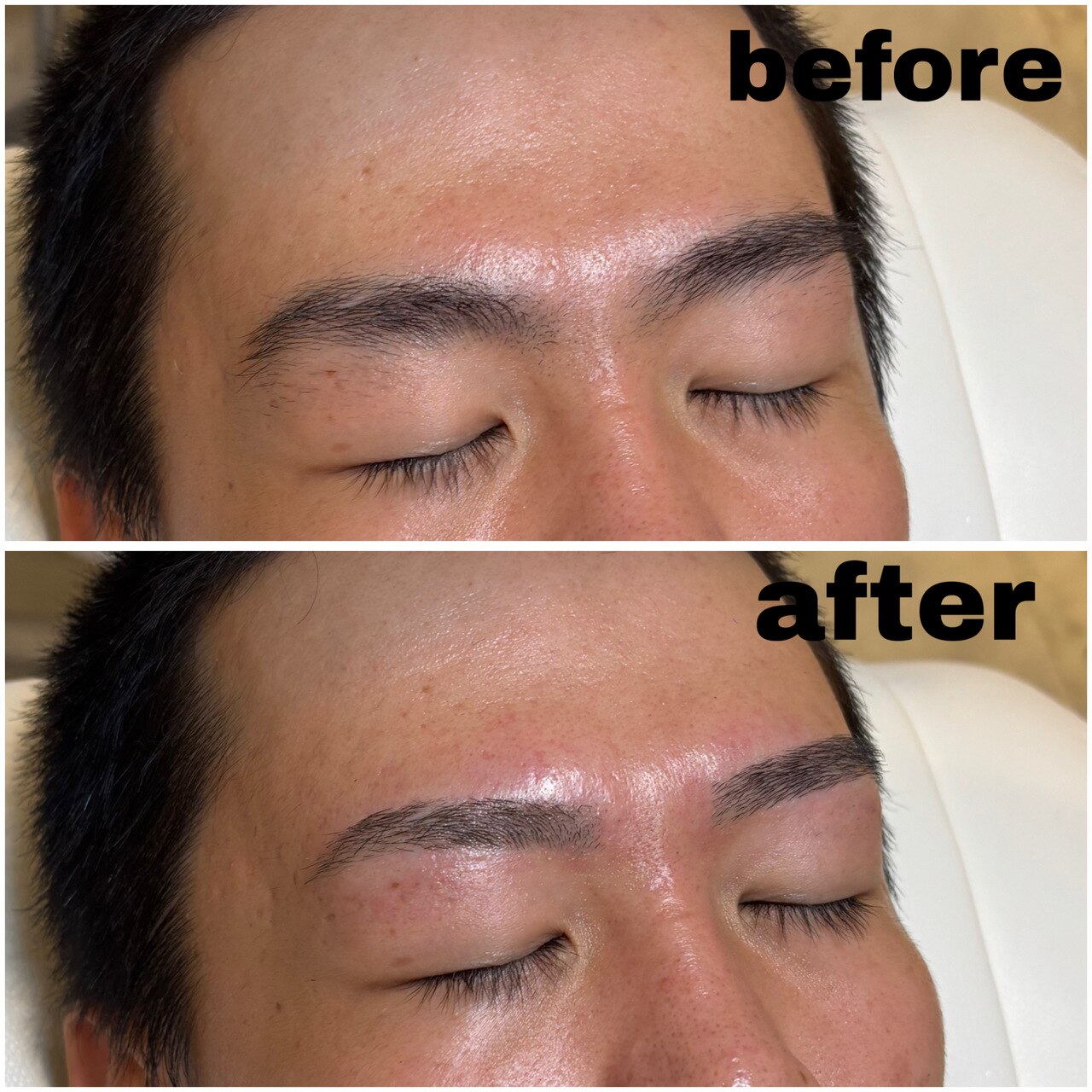 短めアーチ眉でスッキリ感